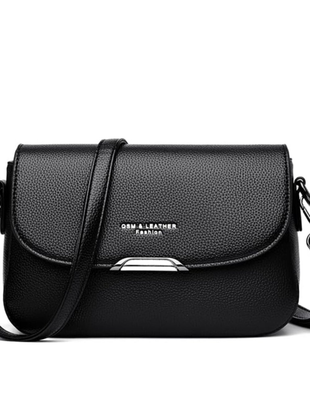 Small PU Leather Crossbody Bag Cute Zip Handbag Daily Purse